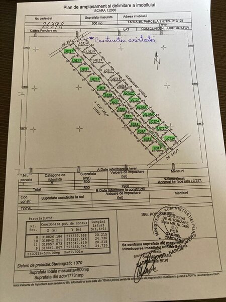 Clinceni, Ordoreanu, acum superoferta, asfalt, rate, 20 parcele.